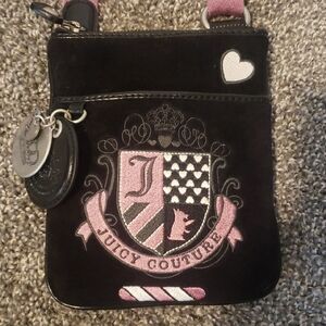 Juicy Couture Black and Pink Crossbody Bag